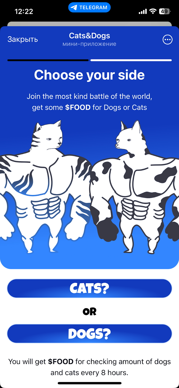 cats dogs игра телеграм