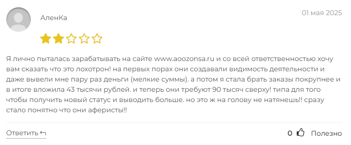 aoozonsa отзывы aoozonsa отзывы