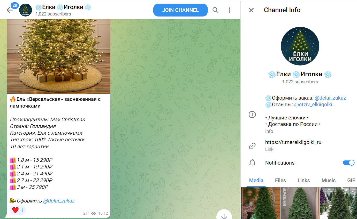 в тг елки иголки отзывы