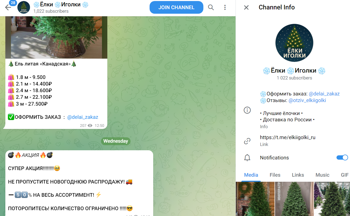 елки иголки телеграмм канал