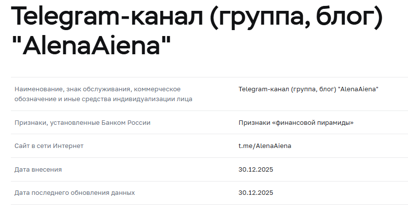 alenaaiena мошенник