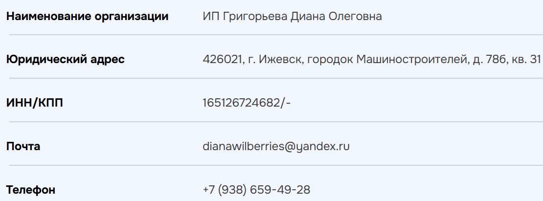 Григорьева Диана Олеговна мошенник