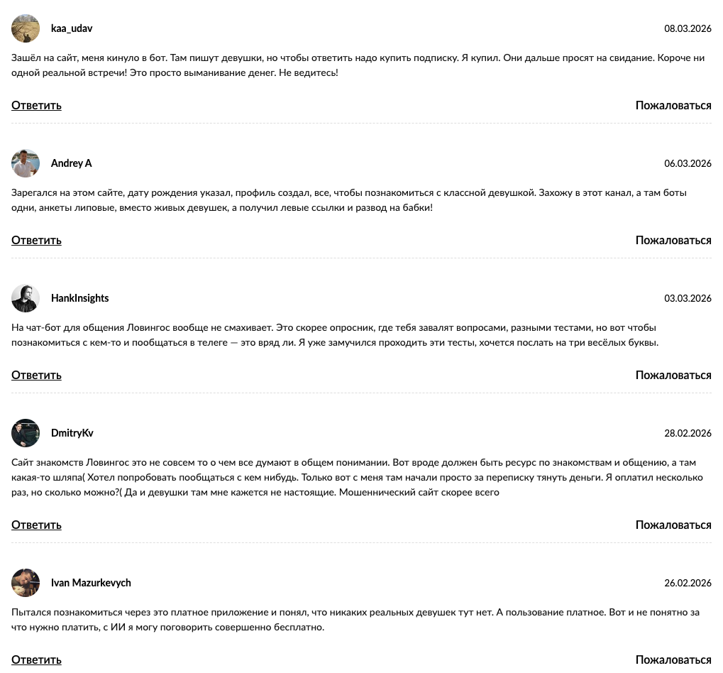 ловингос сайт отзывы