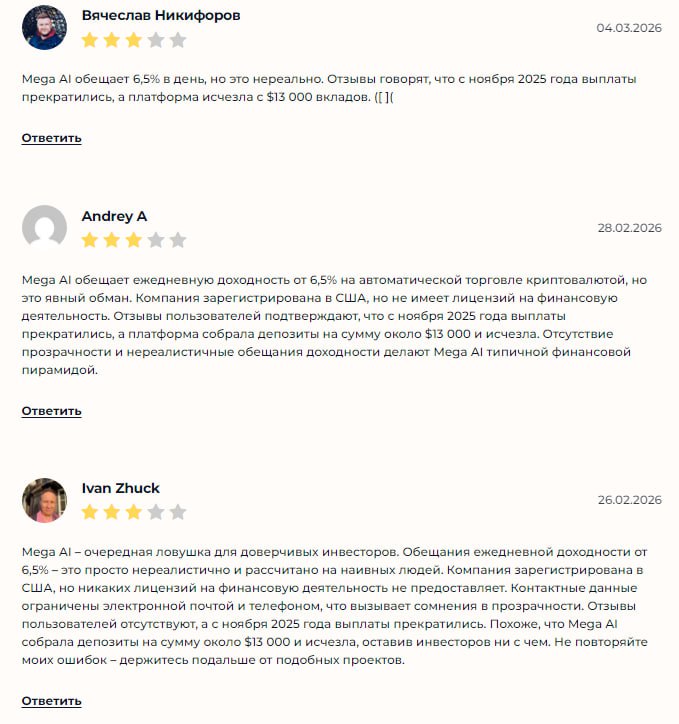 mega ai списывает деньги