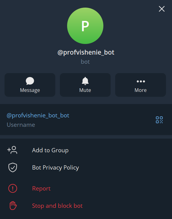 profvishenie bot bot