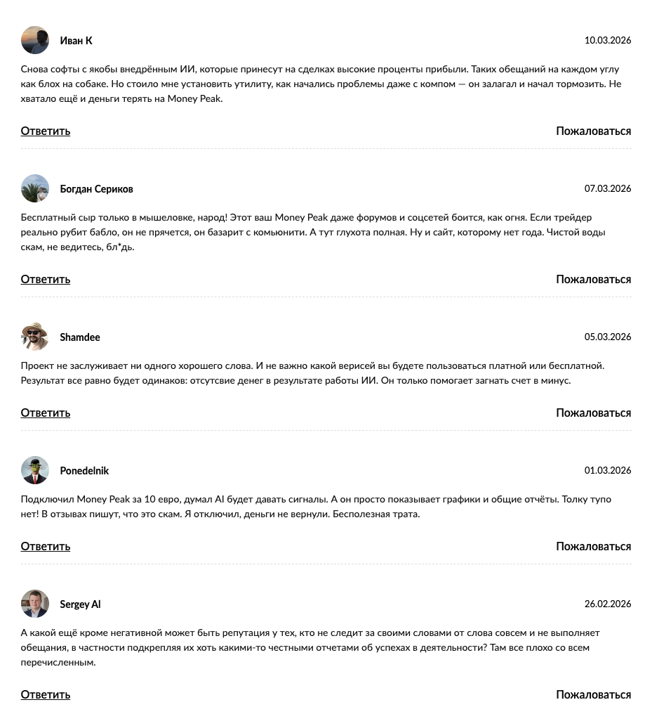 сайт Moneypeak Ai