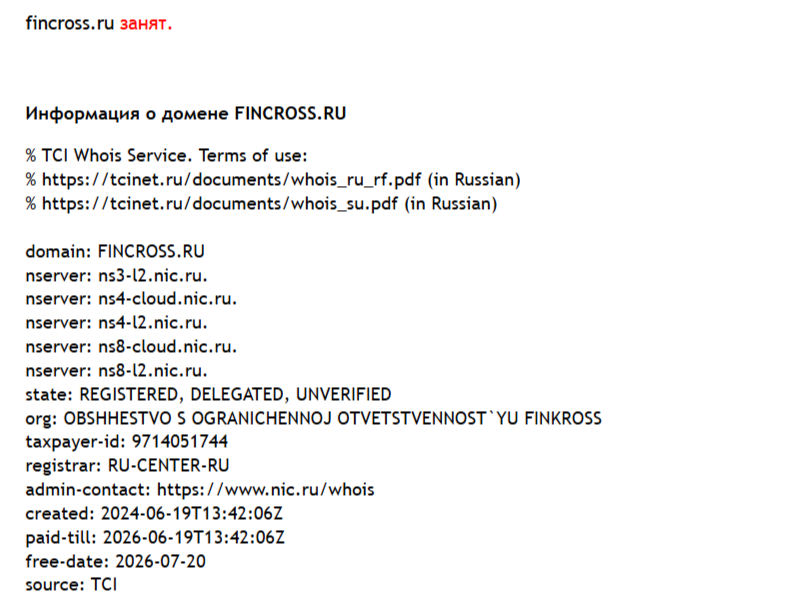 финкросс отзывы