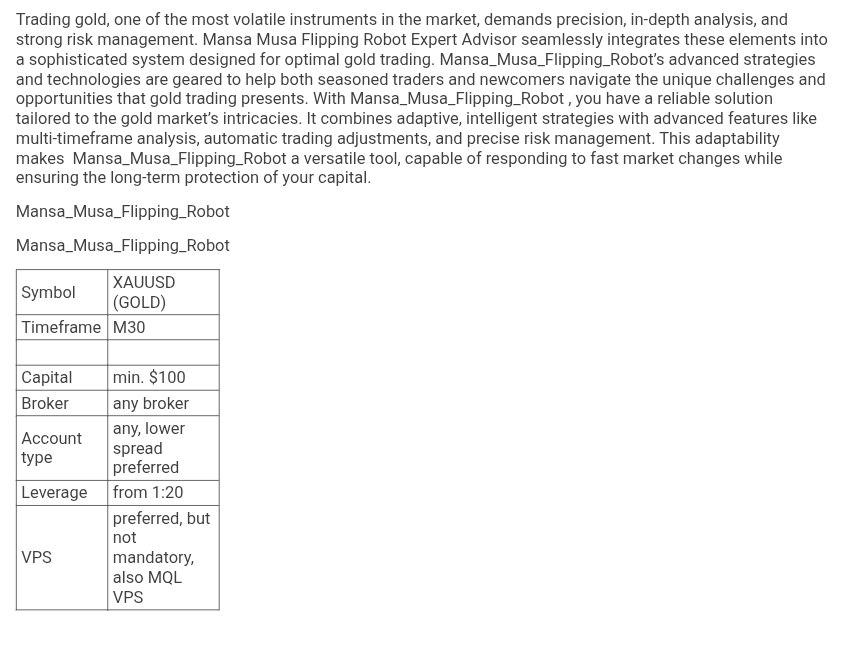 отзывы о советнике манса мусса для форекс
