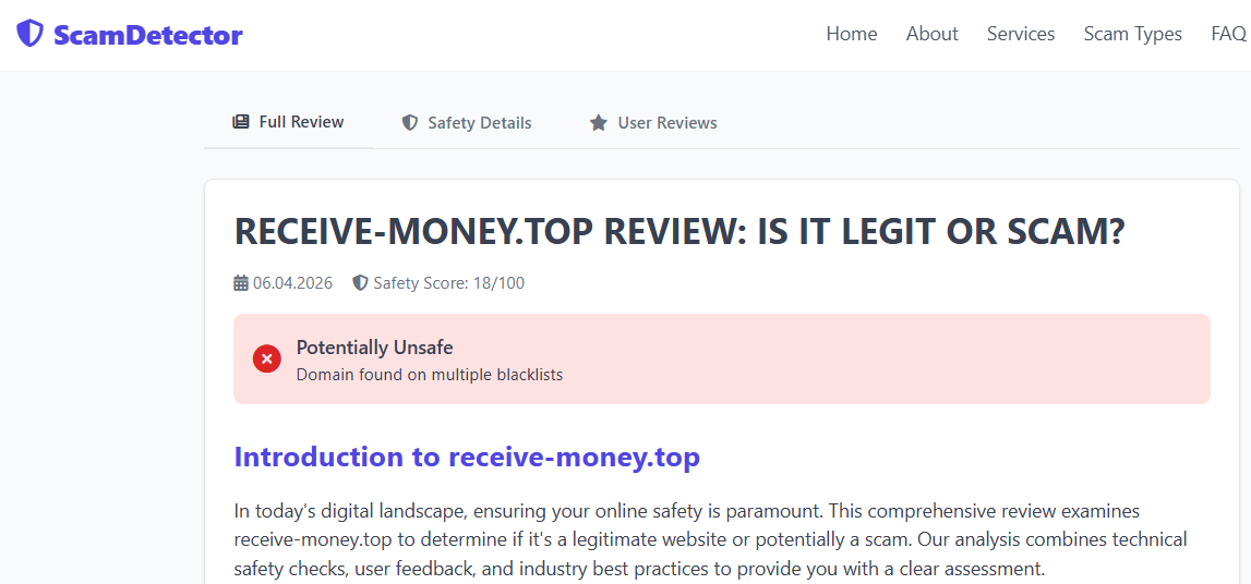 receive money top отзывы о сайте