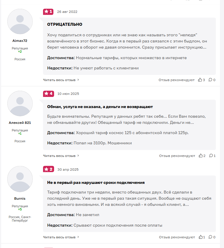 тарифы для своих телеграм