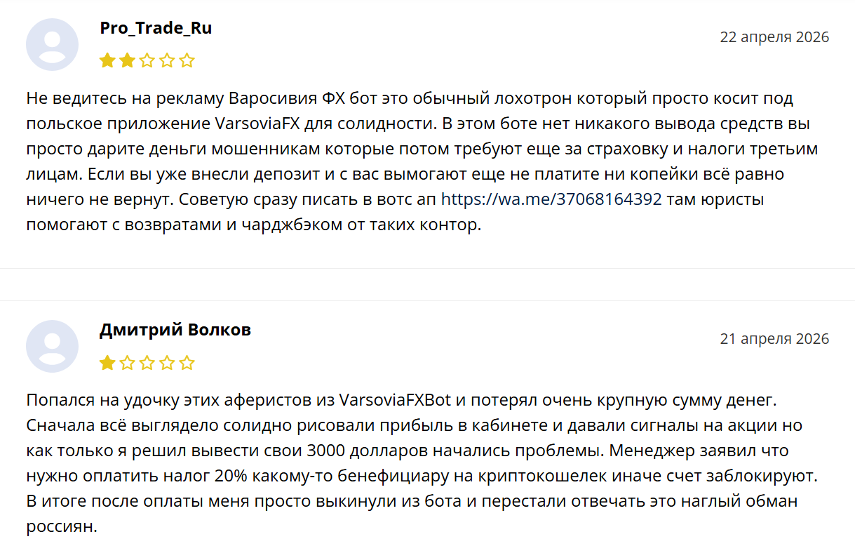 varsoviafxbot отзывы