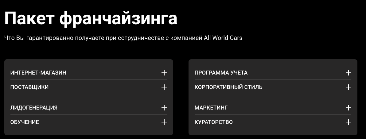 all world cars франшиза