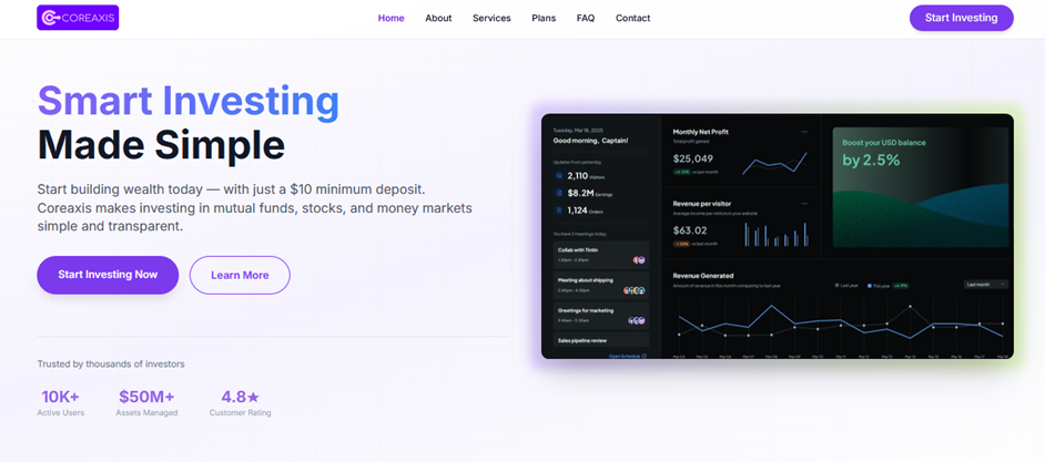 coreaxis биржа отзывы