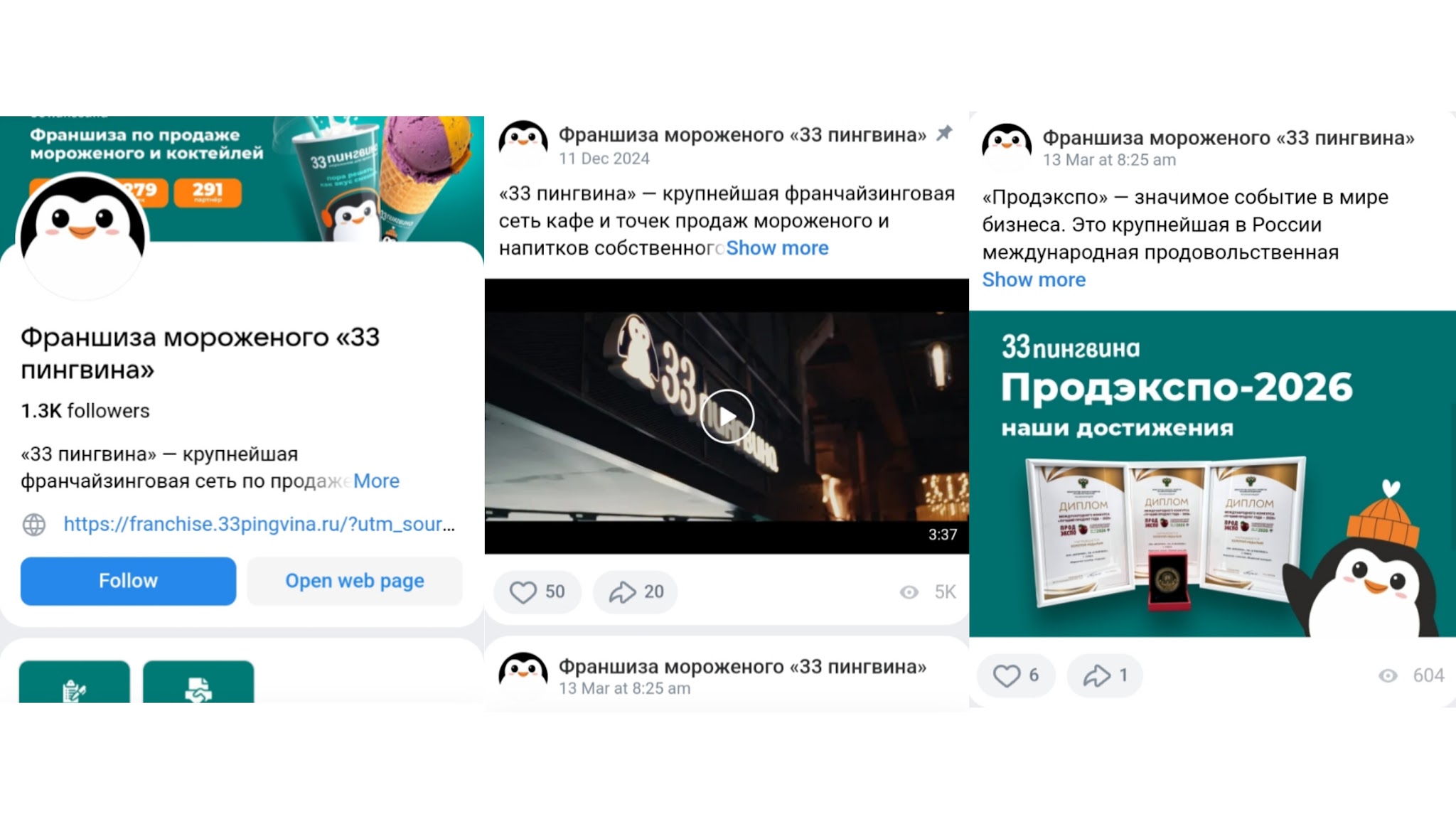 франшиза 33 пингвина стоимость