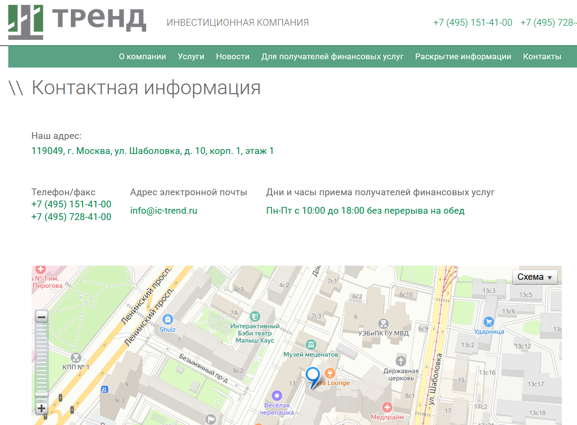 ооо ик тренд инвестиции отзывы