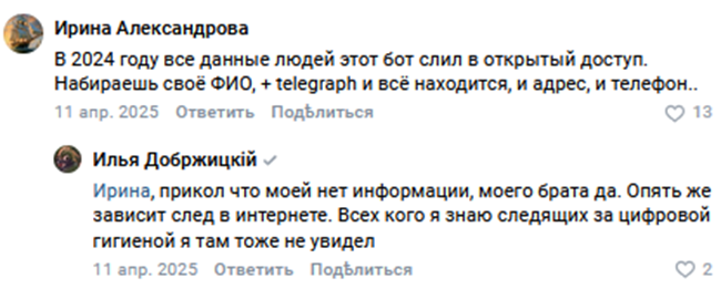 telegram rudossier отзывы
