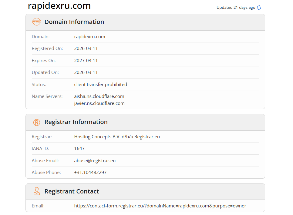 https rapidexru com что за сайт
