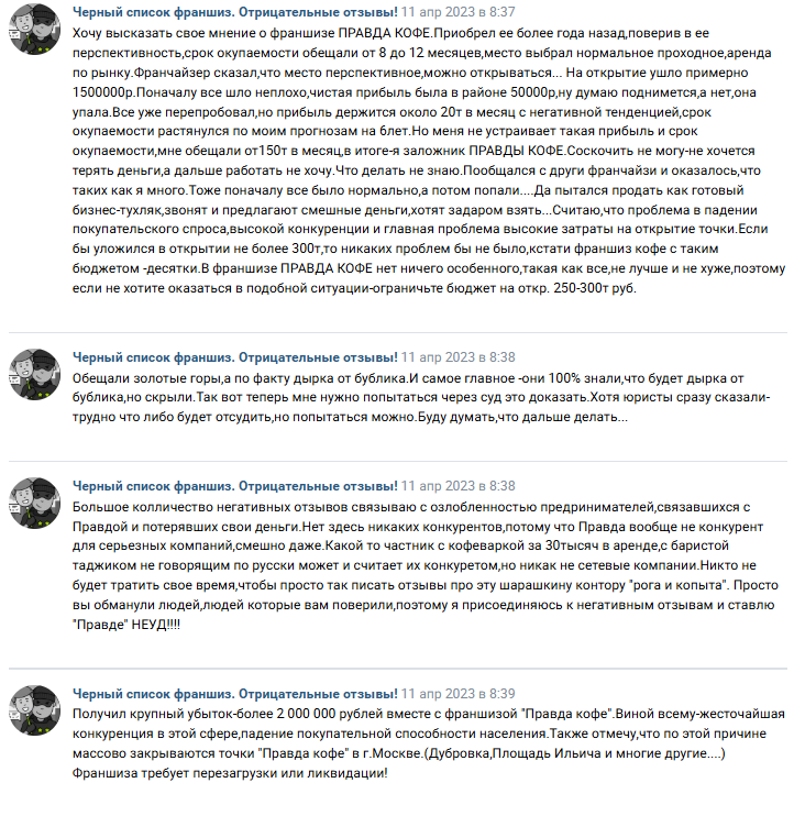 правда кофе франшиза правда