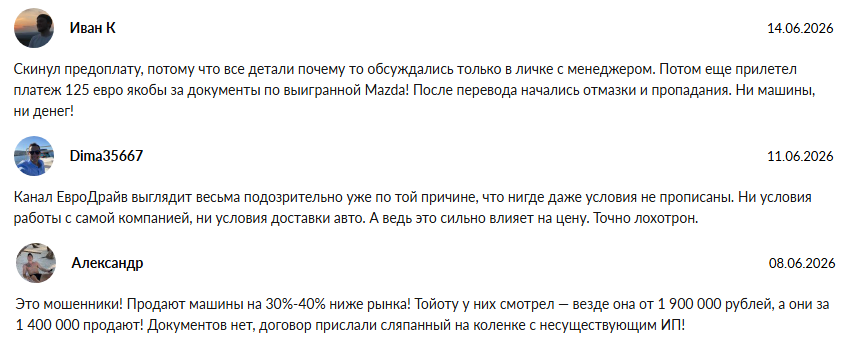 eurodrivecis отзывы