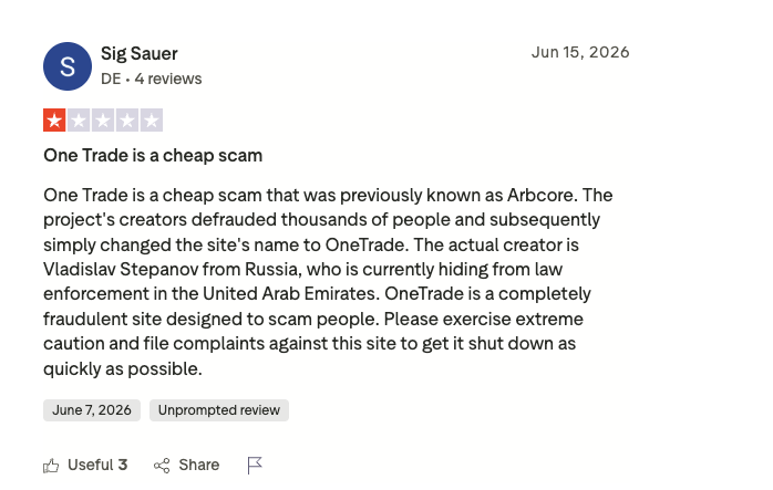 one trade отзывы
