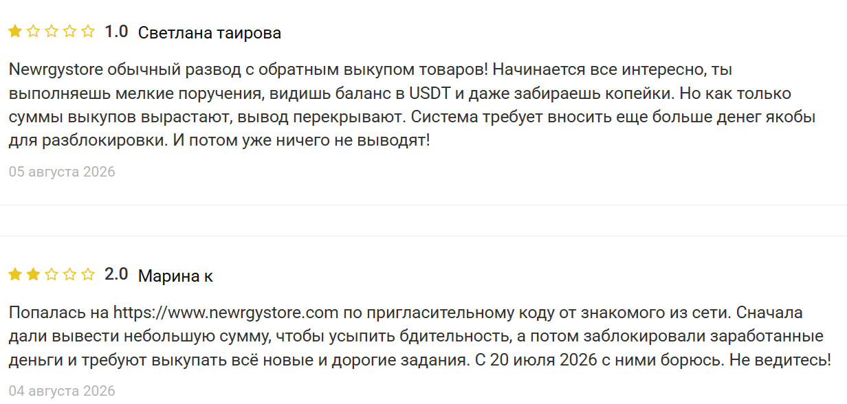 https www newrgystore com отзывы сайта