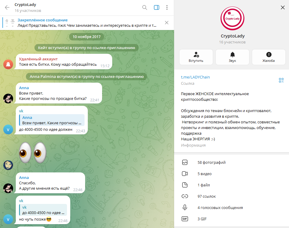 отзывы на телеграм канал ledi chain