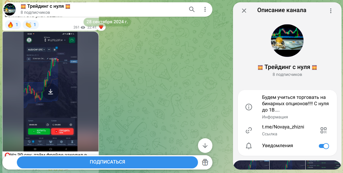 телеграм канал трейдинг новая жизнь отзывы