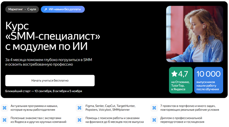 яндекс практикум смм
