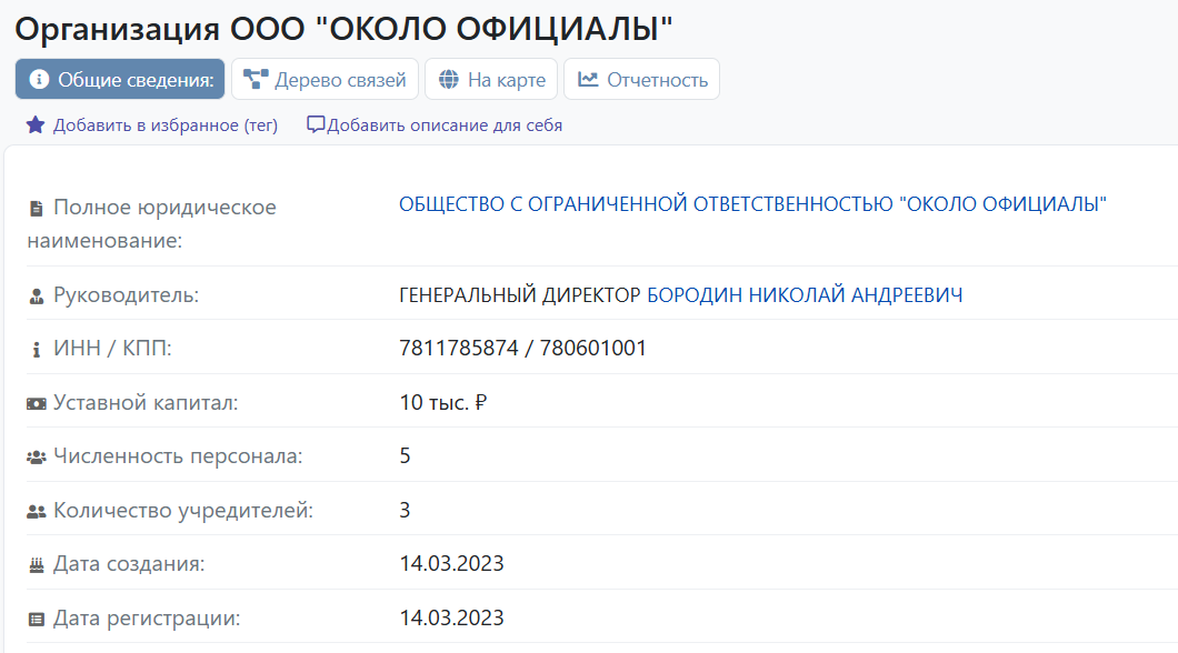 околоофициалы тгк