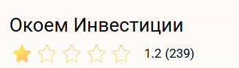 окоем инвестиции